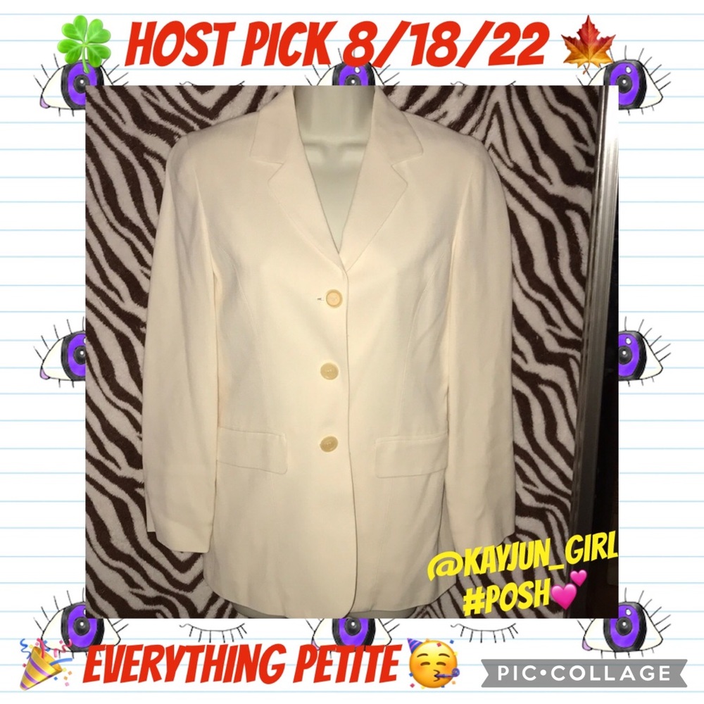 Ann Taylor Loft Cream Blazer 2 petite